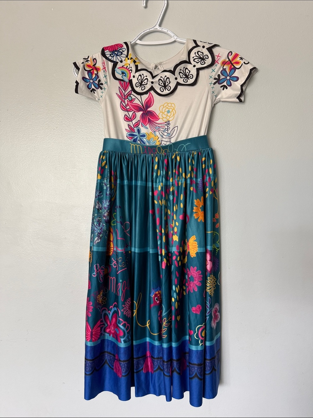 size 120 5-6 yrs Mirabel costume encanto dress floral cosplay girls polyester